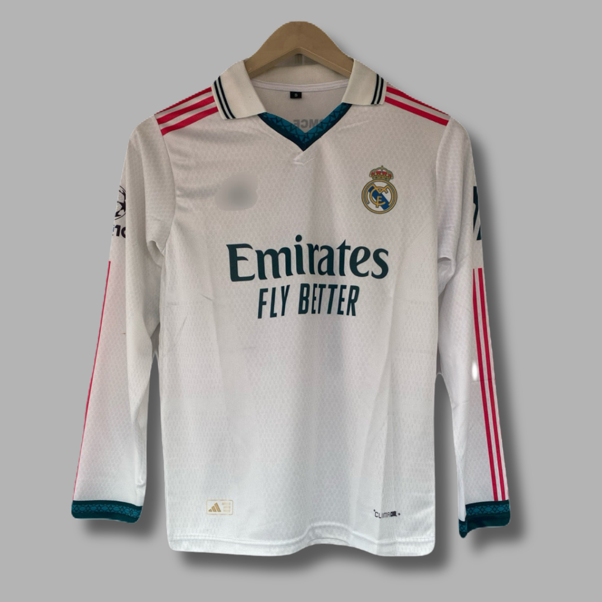 Mbappe Real Madrid 2026-27 home kit full sleeve Collar Sublimtion - P2532 | Jersey Kada