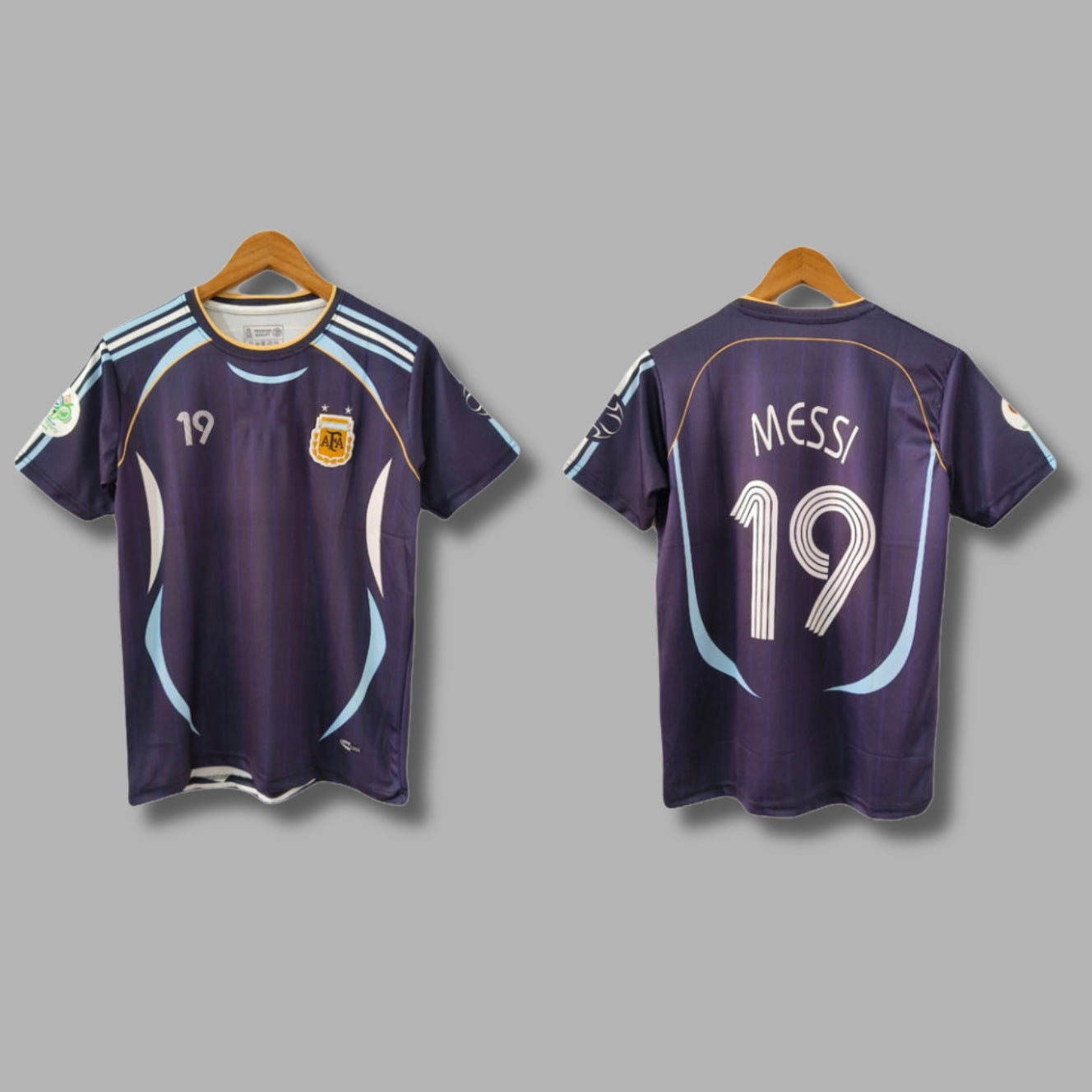 Argentina 2006 Away Msssi 19 Half Sleeve Embroidery P771 | Jersey Kada