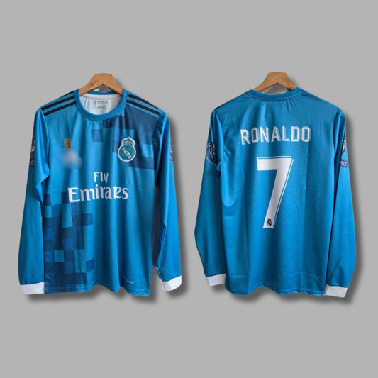 Real Madrid 2017/18 Third Ronaldo Full Sleeve Embroidery P163 | Jersey Kada