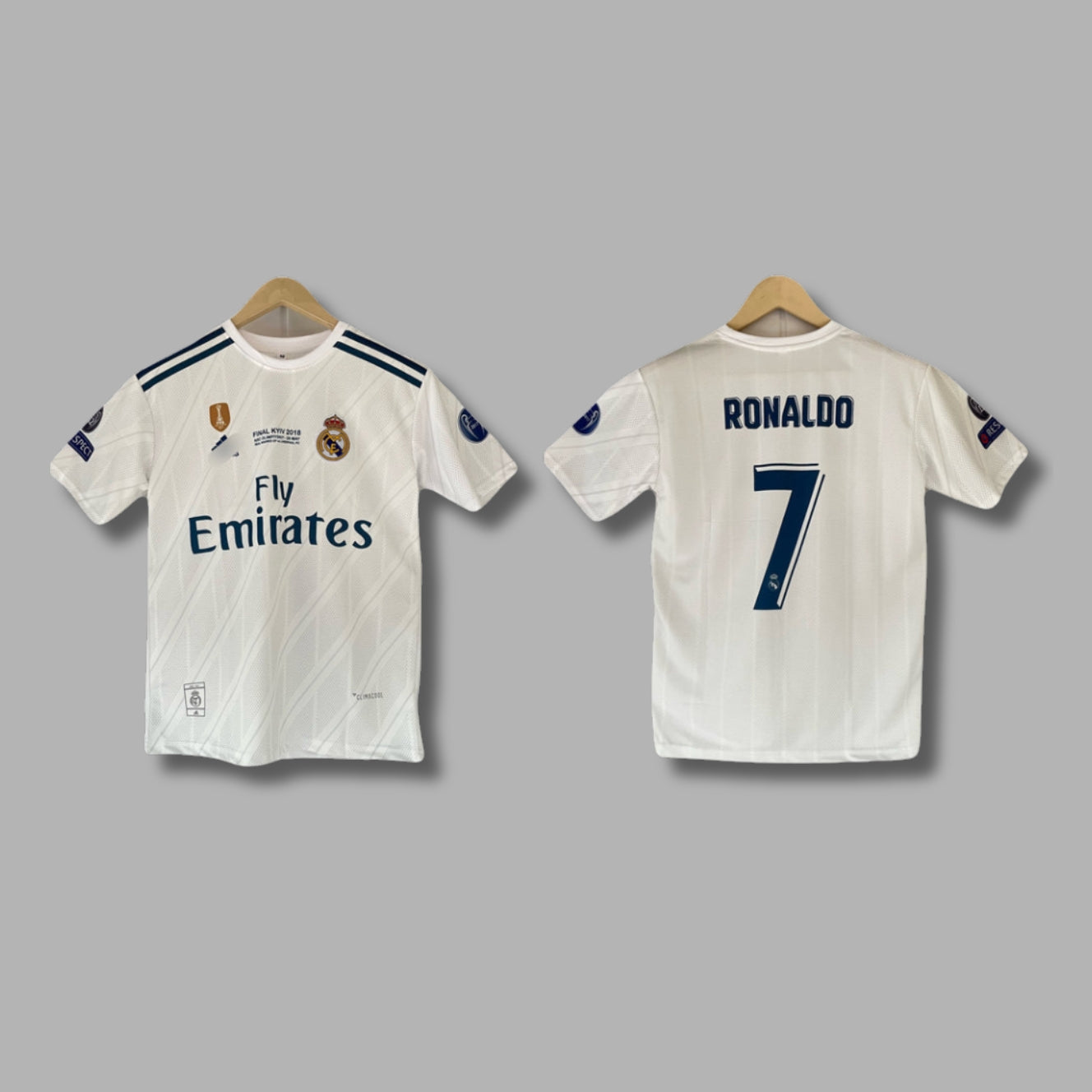 Real Madrid Ronaldo 2018 UCL Final Edition Half Sleeve Embroidery | Jersey Kada