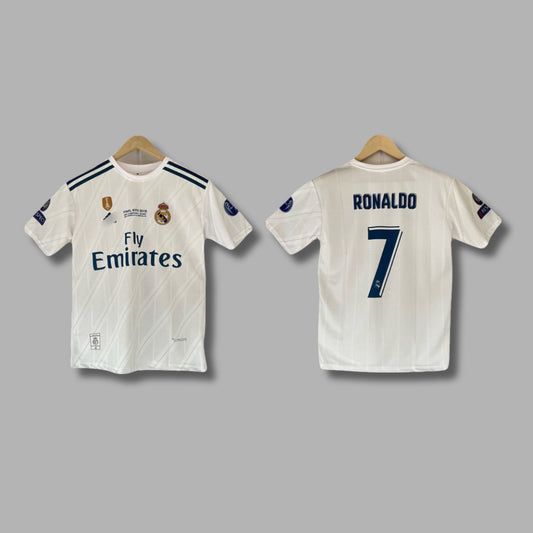Real Madrid Ronaldo 2018 UCL Final Edition Half Sleeve Embroidery | Jersey Kada