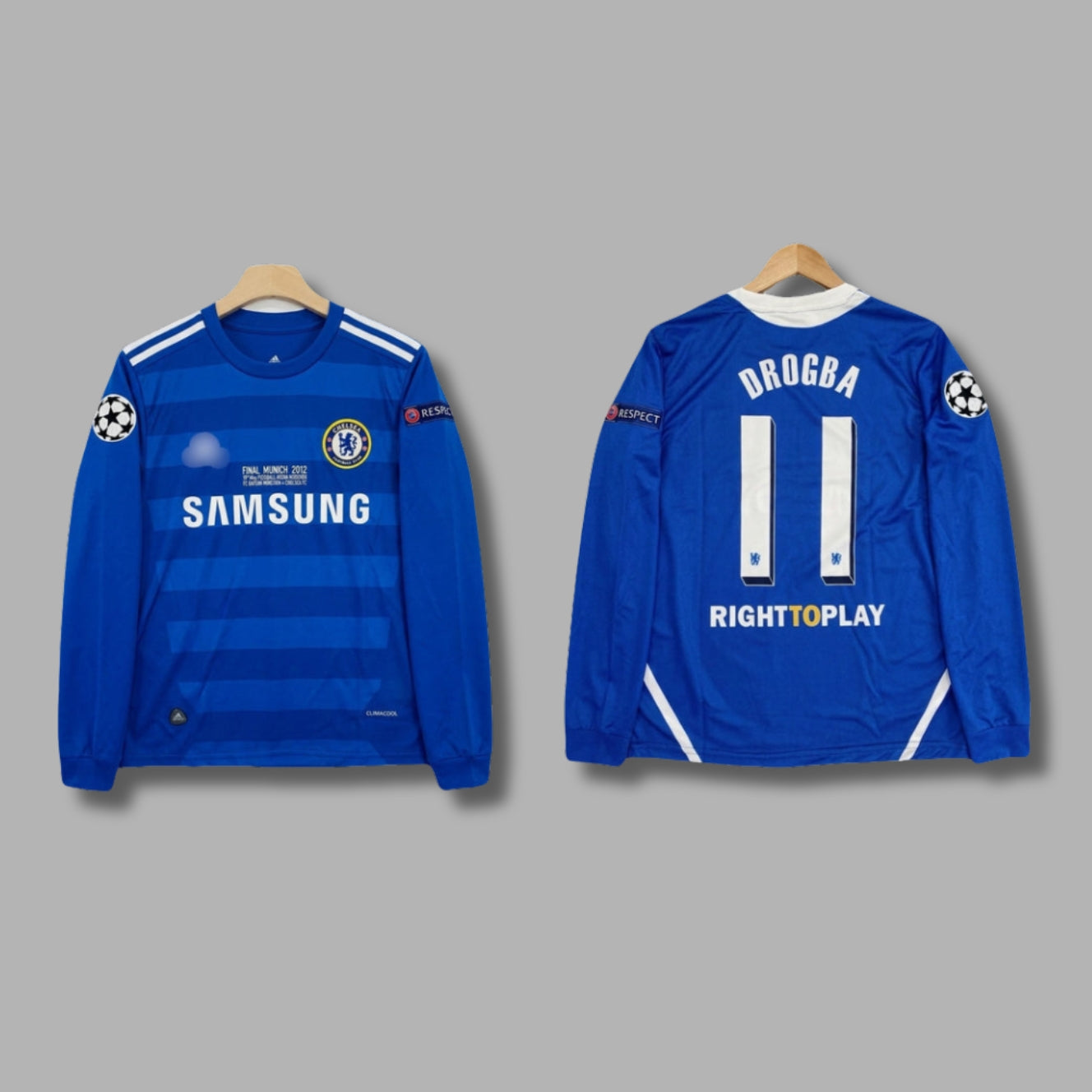 Chelsea 2012 Ucl final edition Drogba full sleeve Embroidery | Jersey Kada