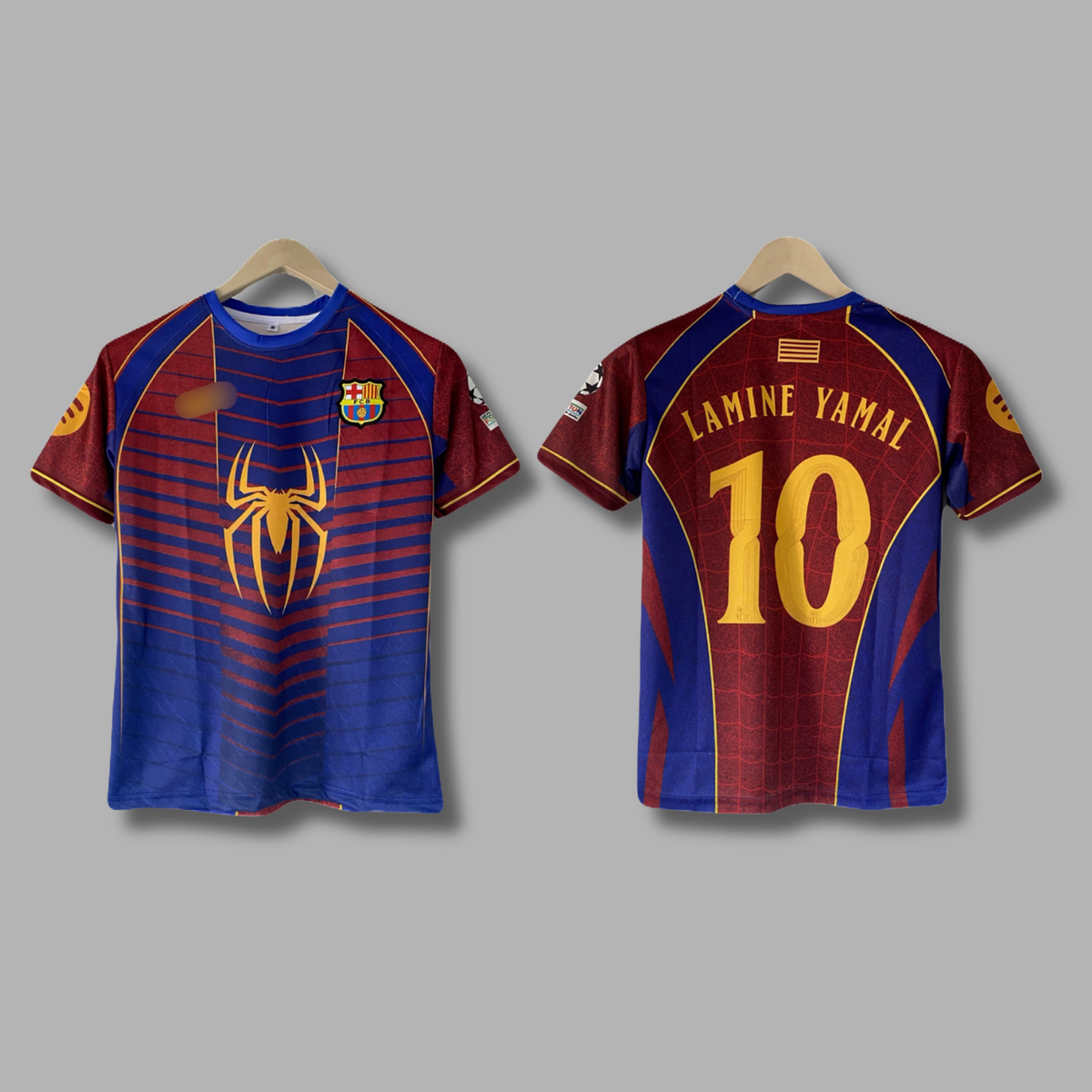 Yamal Barcelona 2026-27 spider edition kit embroidery half sleeve - P2534 | Jersey Kada