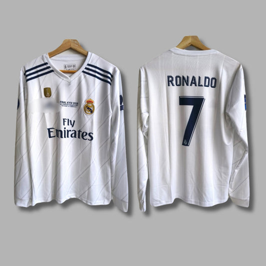 Real madrid 2018 UCL FINAL Edition Ronaldo Full Sleeve Embroidery - P1578 | Jersey Kada