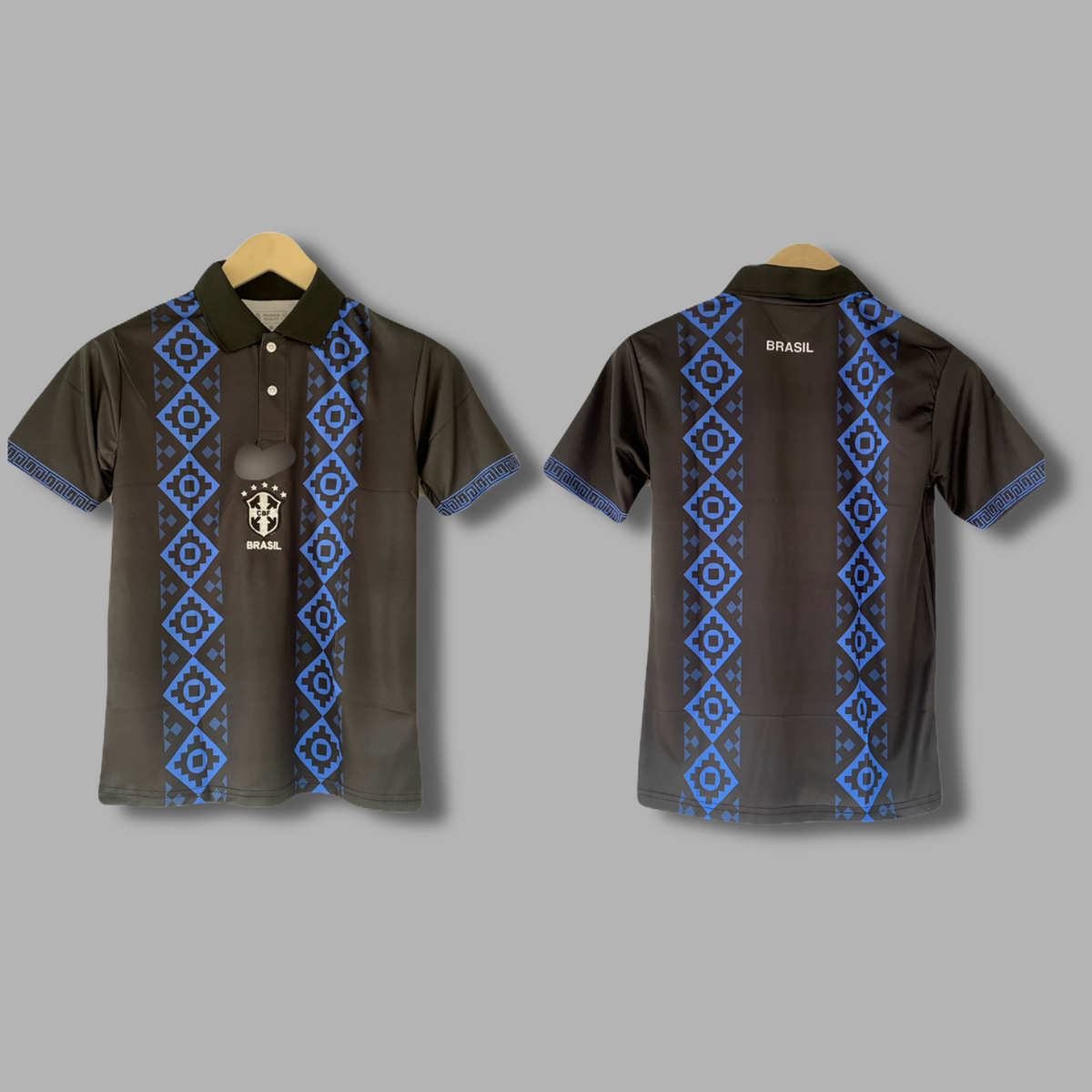 Brazil special no name edition collar  half sleeve jersey | Jersey Kada