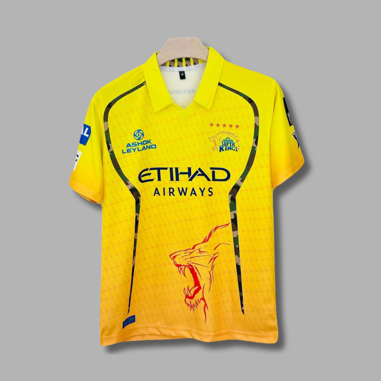 IPL Chennai super kings Dhoni   Half Sleeve Collar Sublimation | Jersey Kada