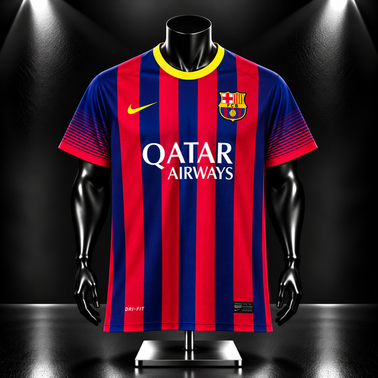 Barcelona 2013-14 Home kit Messi Half sleeve - P200 -  Jersey Kada