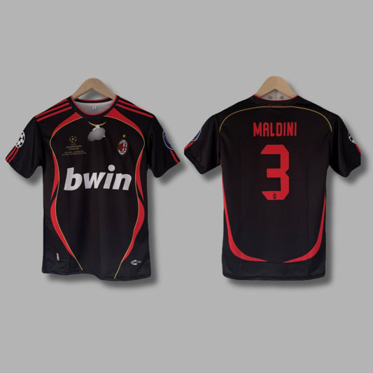 Ac Milan 2007 Maldini Half Sleeve Embroidery | Jersey Kada