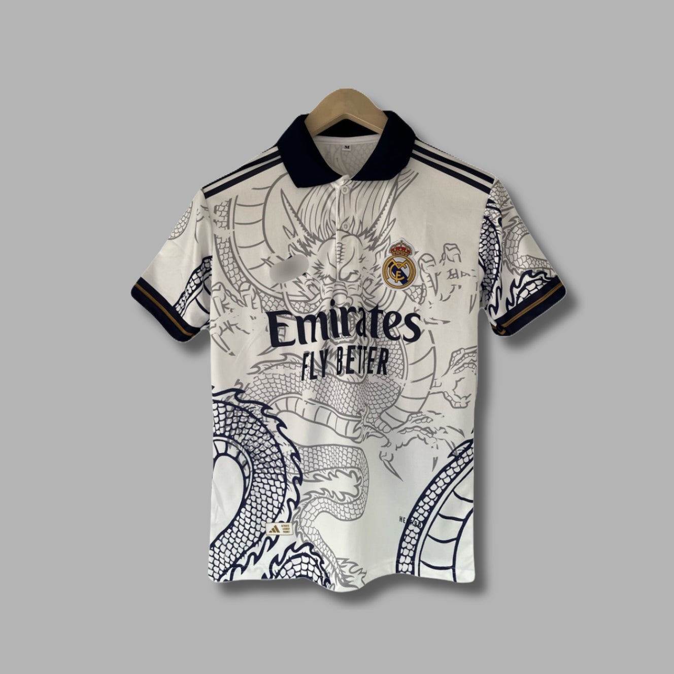 Real Madrid Dragon Edition Plane Back Half Sleeve Collar Embroidery P1848 | Jersey Kada