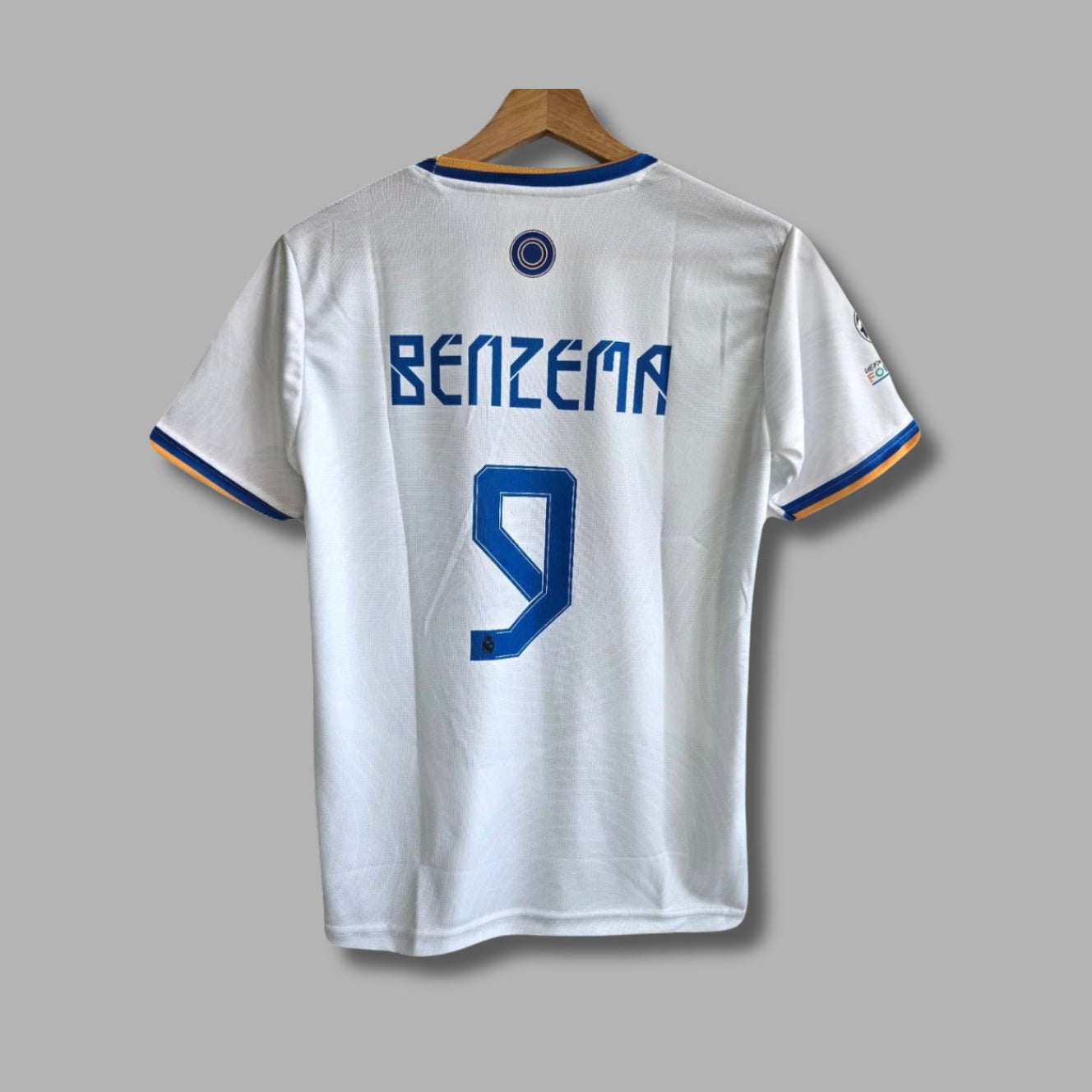Realmadrid 2022 Final jersey Benzema Half Sleeve Embroidery -P285 | Jersey Kada