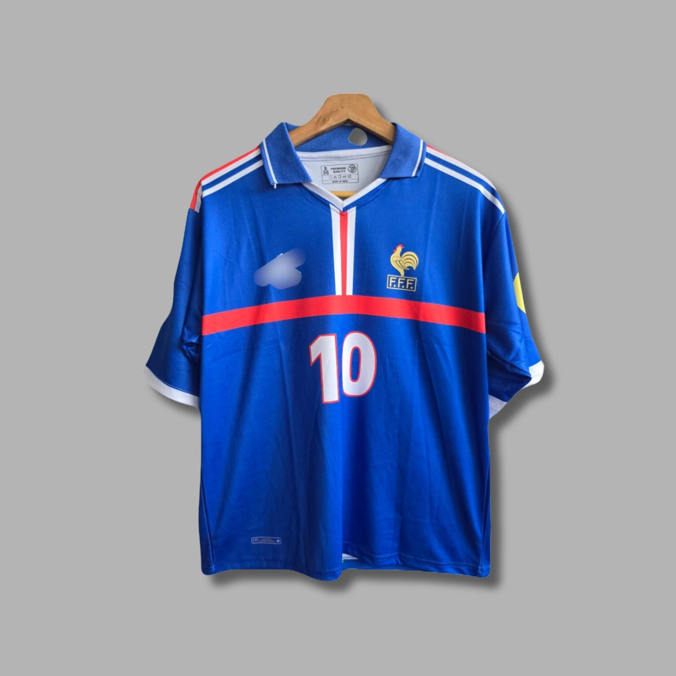 France 2000-01 Home Zidane Five Sleeve Collar Sublimation P1335 | Jersey Kada