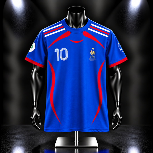 France 2006/07 Home Zidane Half Sleeve Roundneck Sublimation P7 | Jersey Kada