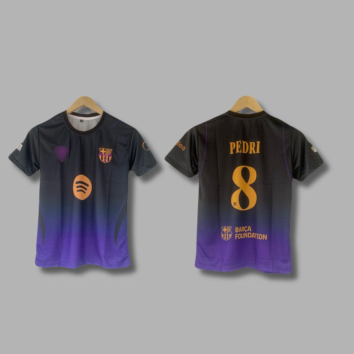 Pedri Barcelona 2026-27 Away kit embroidery half sleeve - P2552 | Jersey Kada