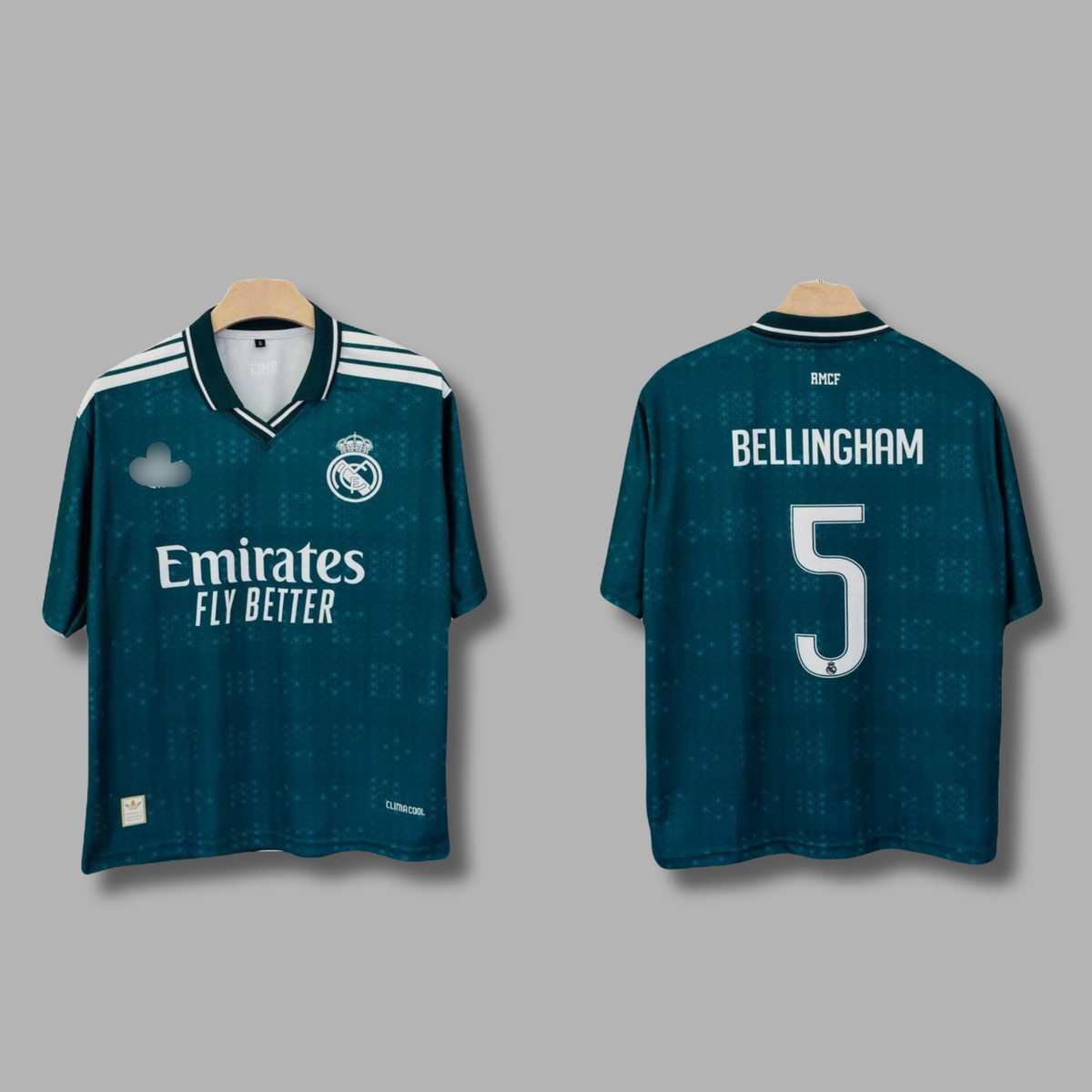 Bellingham Real Madrid 2026-27 Away Five Sleeve collar Sublimation jersey | Jersey Kada