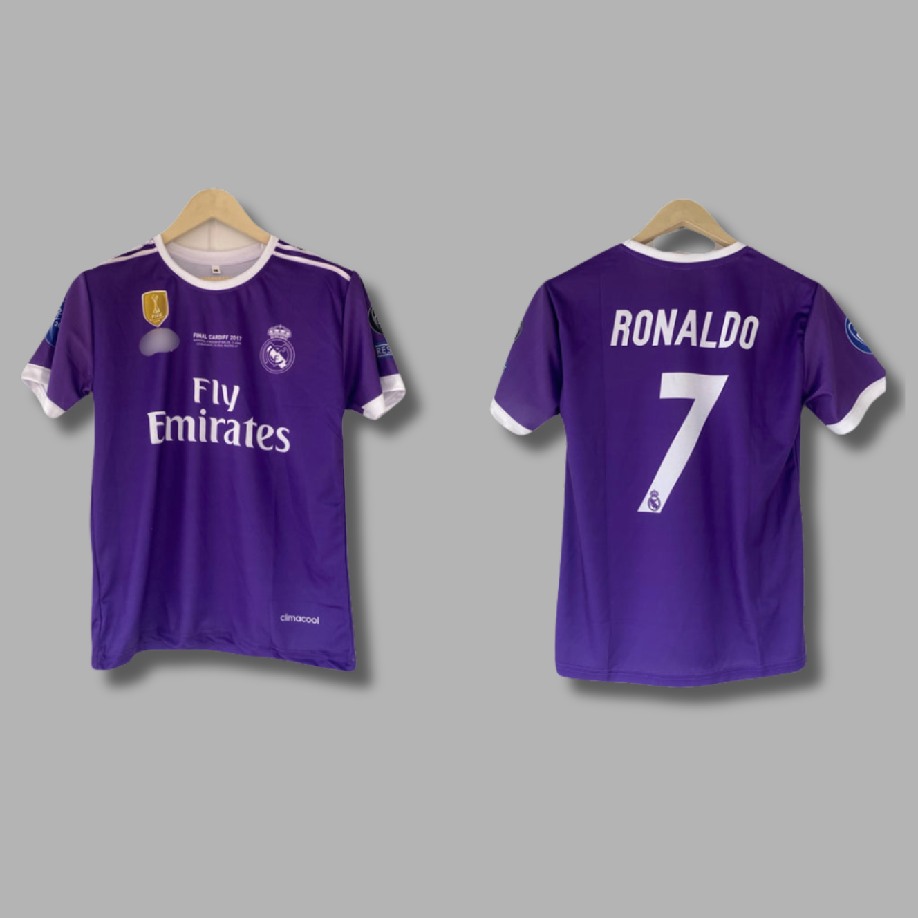Ronaldo Real Madrid 2017 Away Half Sleeve Sublimation- P1882 | Jersey Kada