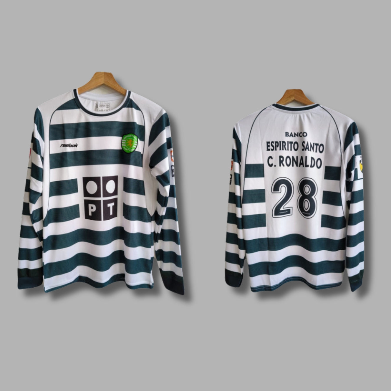 Sporting Lisbon Ronaldo vintage Full Sleeve Embroidery P371 | Jersey Kada