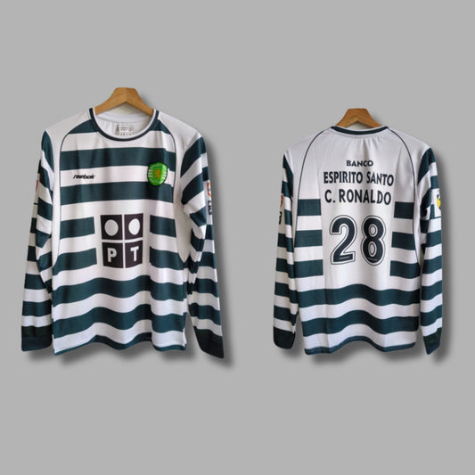 Sporting Lisbon Ronaldo vintage Full Sleeve Embroidery P371 | Jersey Kada