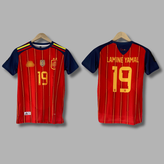 Lamine Yamal Spain 2 Star Home Half Sleeve Embroidery -P2350 | Jersey Kada