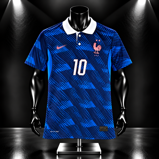 France 2026 worldcup Home Mbappe Half Sleeve collar Sublimation P1605 | Jersey Kada