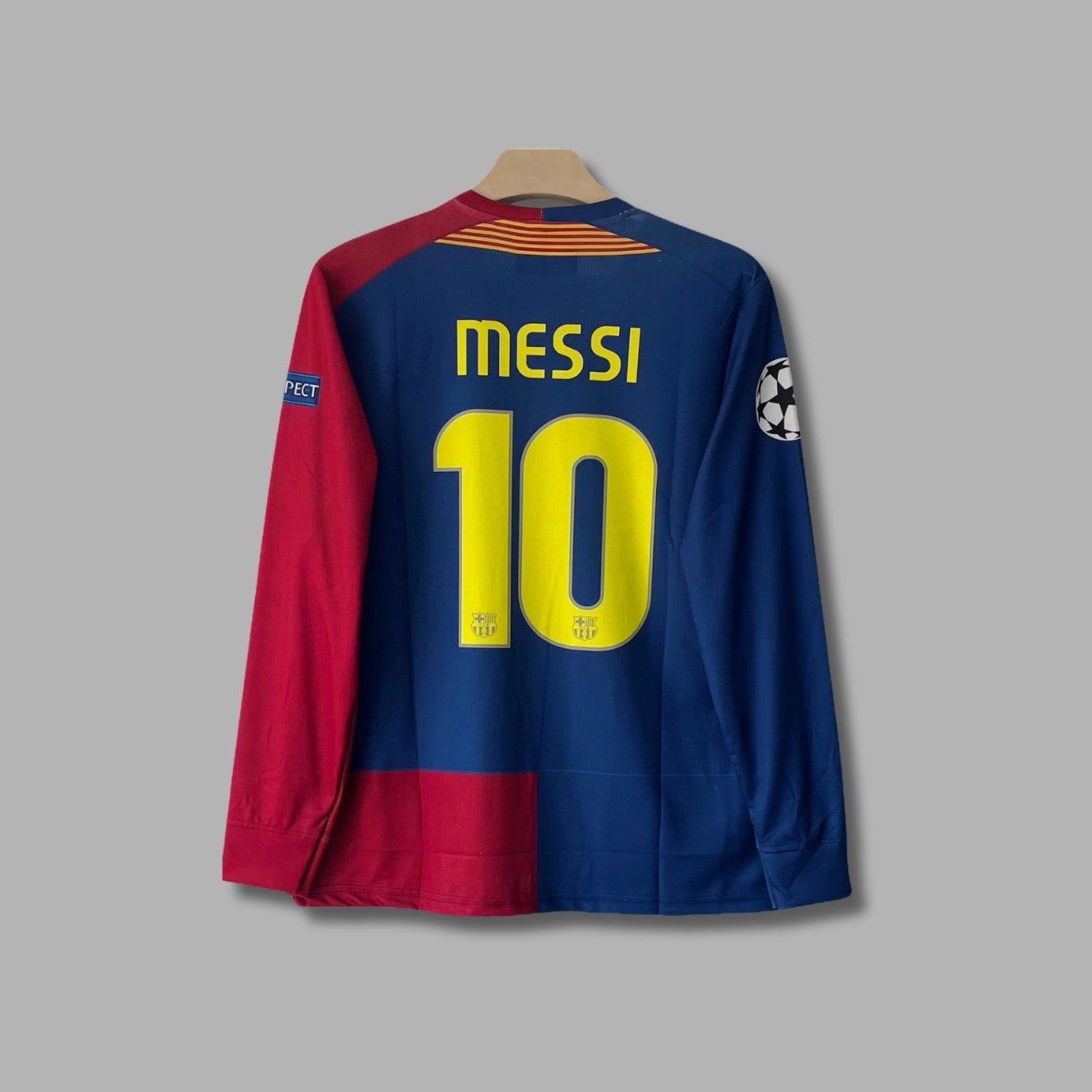 Barcelona Messi 2008-09 home jersey Full Sleeve Embroidery-P1328 | Jersey Kada