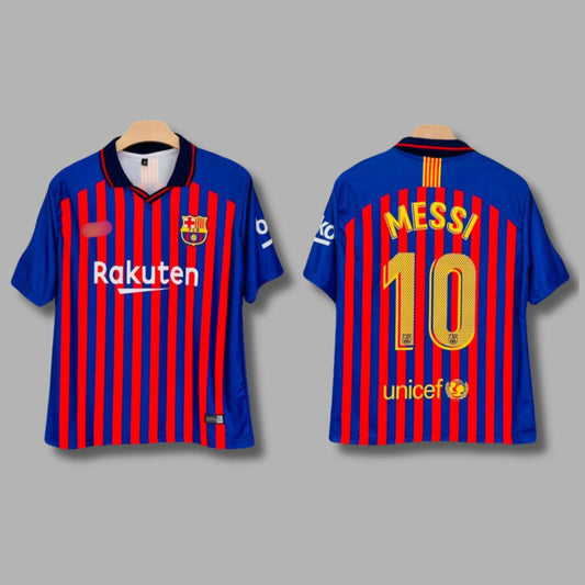 Barcelona 2018/19 Messi Five Sleeve Collar Sublimation - P2125 | Jersey Kada