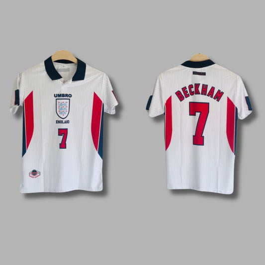 England 1998 Beckham Half Sleeve Collar Sublimation P358 | Jersey Kada