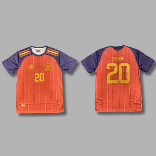Spain 2026 World Cup Pedri Half Sleeve Embroidery Jersey  P1167| Jersey Kada