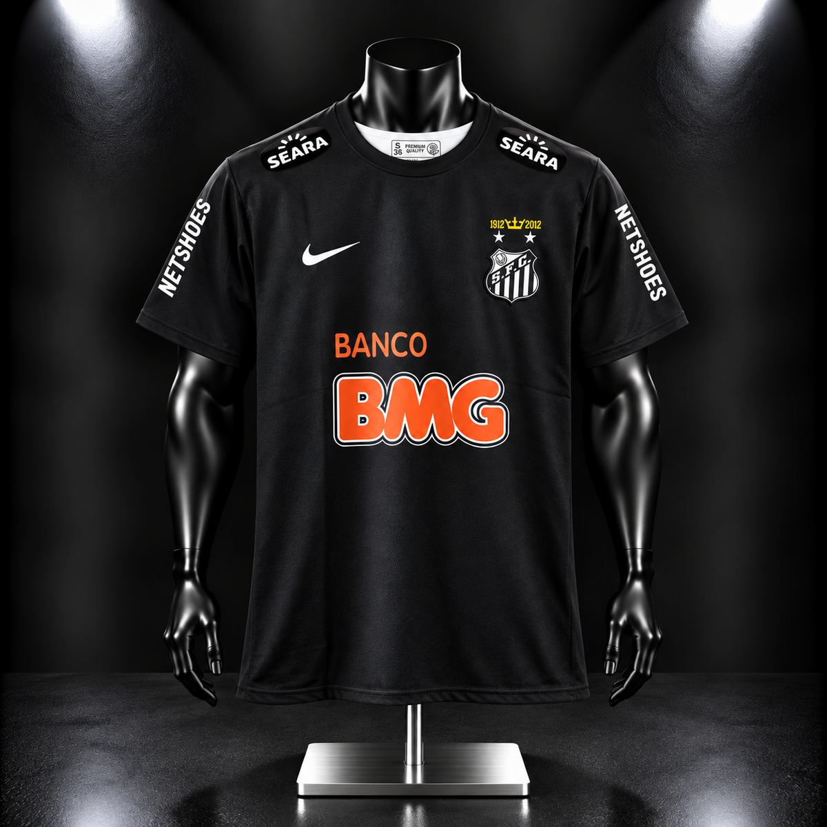 Neymar JR Santos 2012/13 Retro Half Sleeve Embroidery - P684 | Jersey Kada
