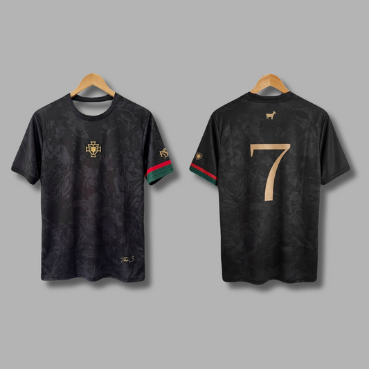 Portugal goat’Siu’ Edition Ronaldo Half Sleeve Embroidery Jersey | Jersey Kada