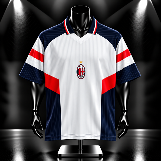 Ac Milan 1997-98 Maldini away Five sleeve Collar  sublimation P1429 | Jersey Kada