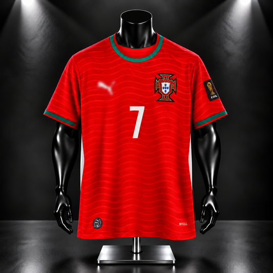 Ronaldo Portugal 2026 World Cup Home Half Sleeve Embroidery - P2377 | Jersey Kada