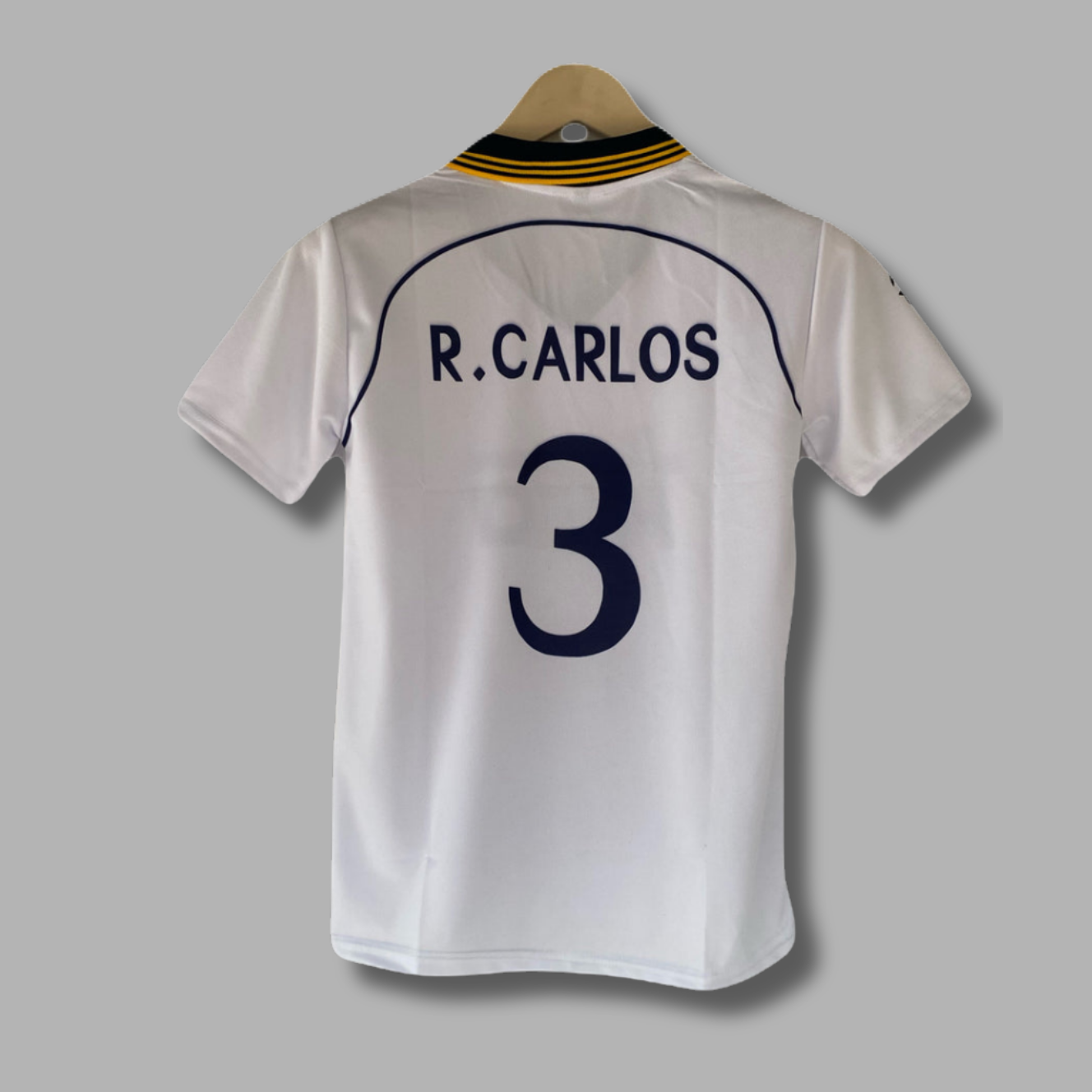 R.Carlos Real Madrid 1999 Home Half Sleeve Collar Sublimation - P2397 | Jersey Kada
