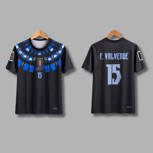 Uruguay 2026 WorldCup Valverde Away Half Sleeve Sublimation P1910| Jersey Kada
