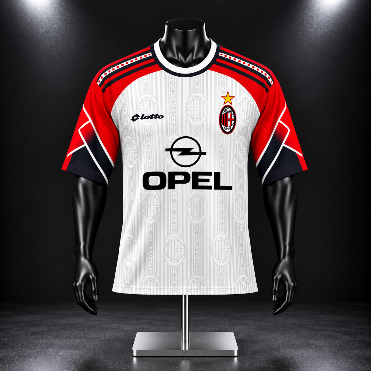 Ac milan 1997/98 Maldini away kit five sleeve Sublimation -P195  |Jersey Kada
