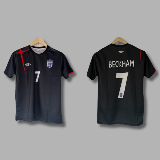 England 2004-05 Away kit Beckham Half sleeve sublimation P1504| Jersey Kada
