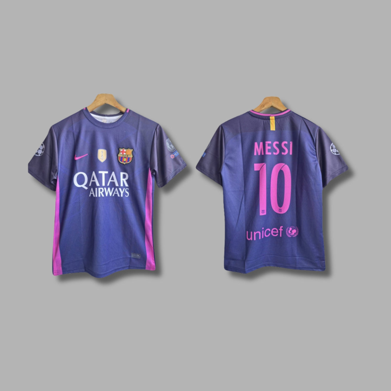 Barcelona 2016-17 away jersey Messi  Half sleeve Embroidery | Jersey Kada