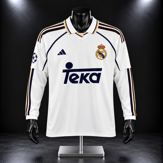Robaerto Carlos Real Madrid 2026-27 home kit full sleeve Collar Sublimtion - P2693 | Jersey Kada