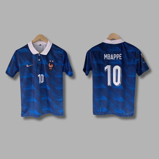 France 2026 World cup Home Mbappe Half sleeve collar Embroidery | Jersey Kada
