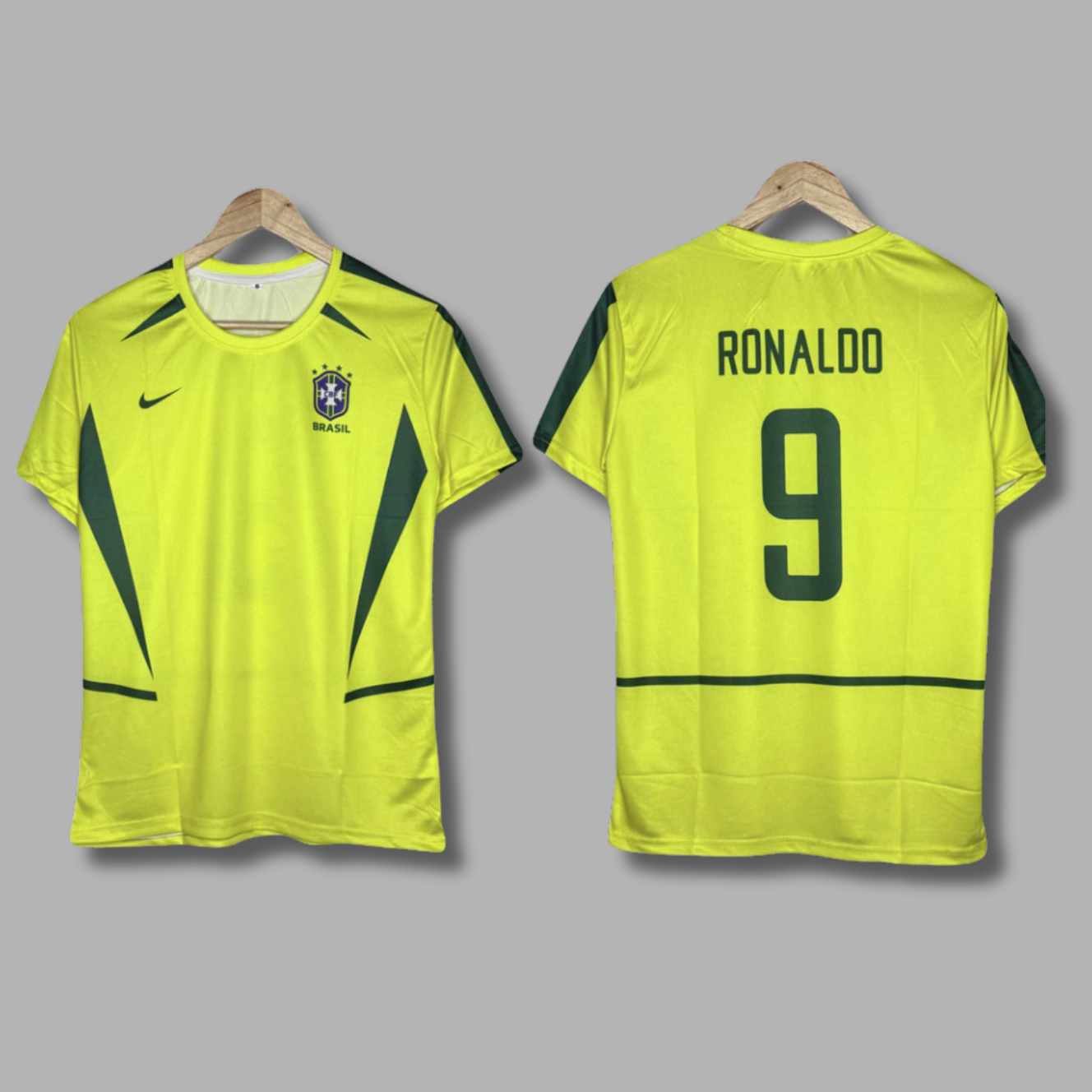 Ronaldo Nazario Brazil 2002 Home Half Sleeve Sublimation - P983 | Jersey Kada